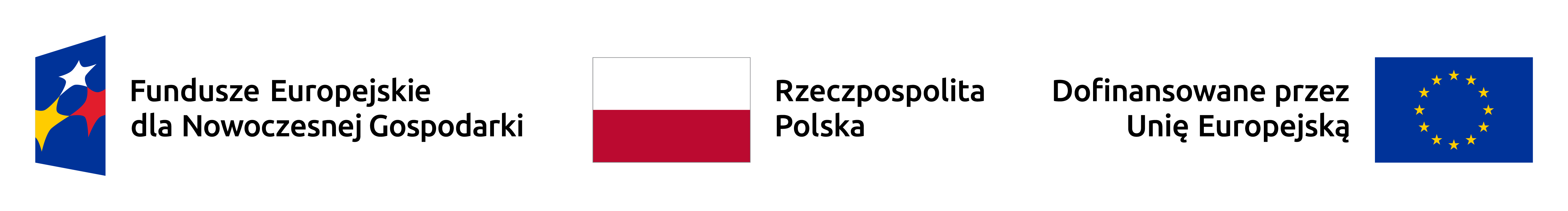 Logotypy: znak Funduszy Europejskich, barwy Rzeczypospolitej Polskiej oraz znak Unii Europejskiej